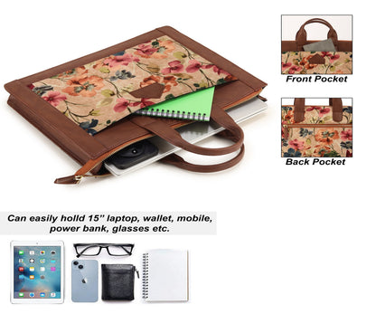 Pink Flower Laptop Bag
