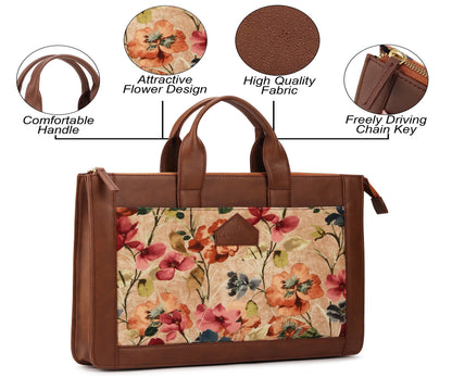 Pink Flower Laptop Bag