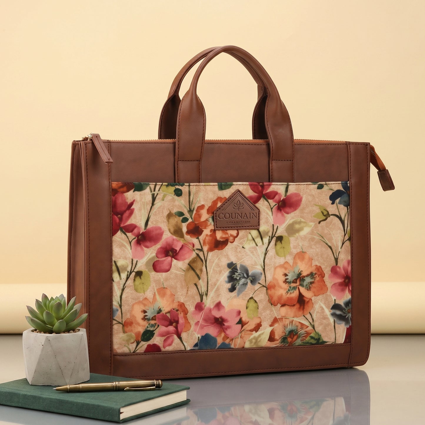 Pink Flower Laptop Bag