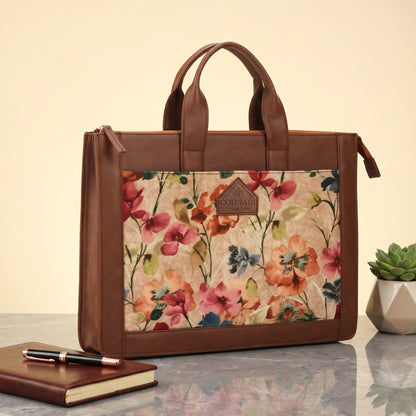 Pink Flower Laptop Bag