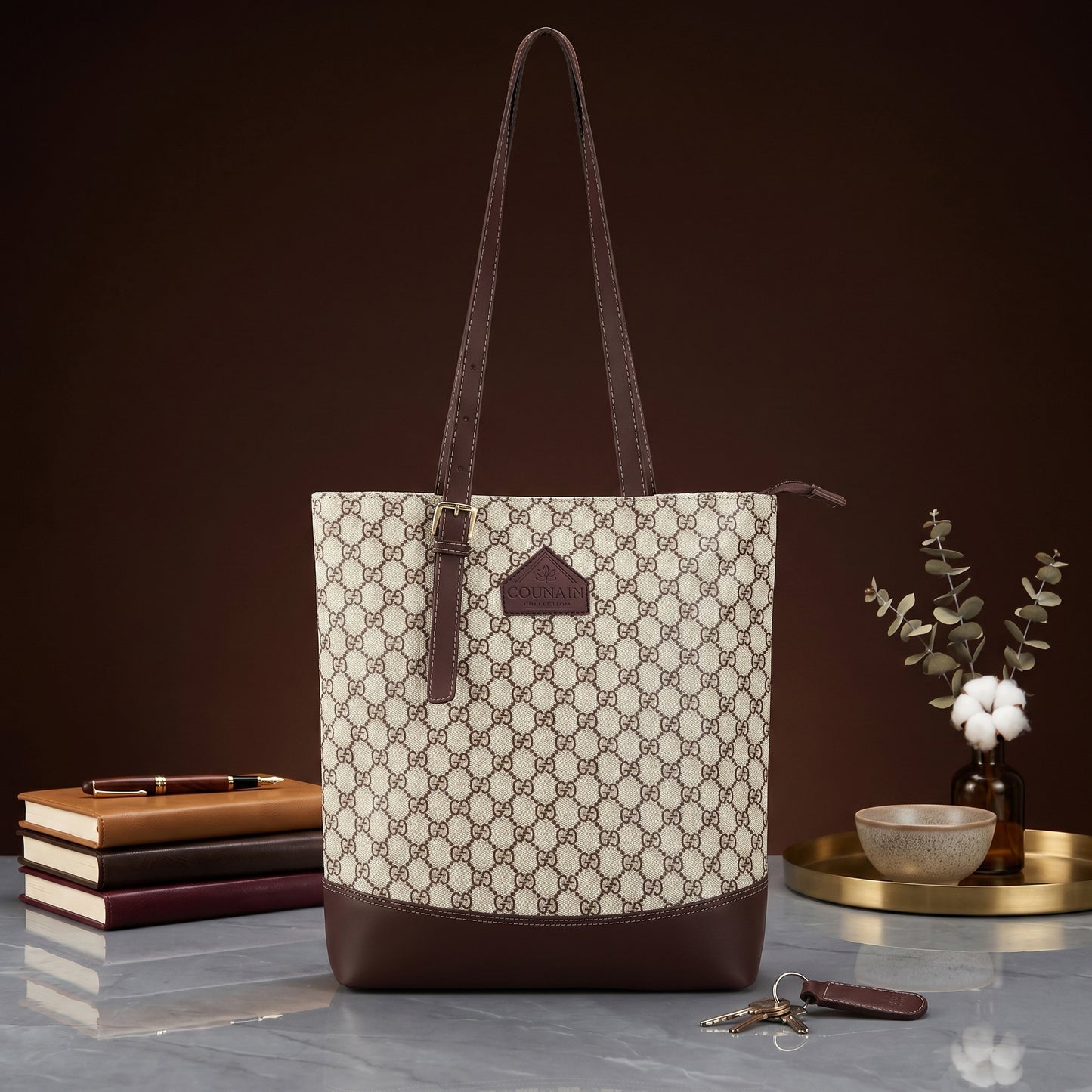 Heritage Monogram Tote Bag