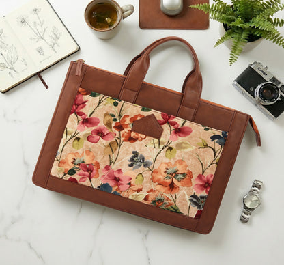 Pink Flower Laptop Bag