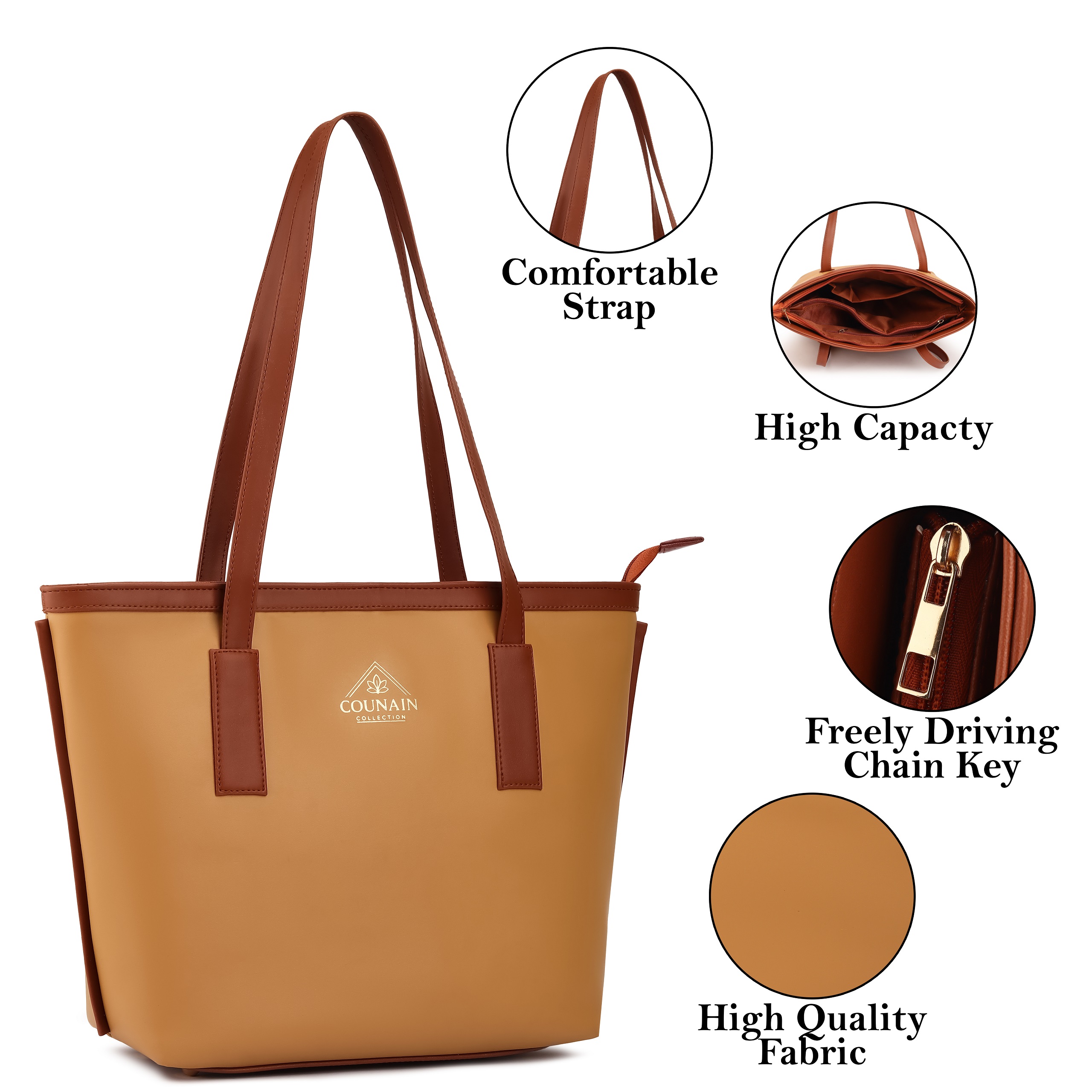 Light Brown Tote Bag - Image 5
